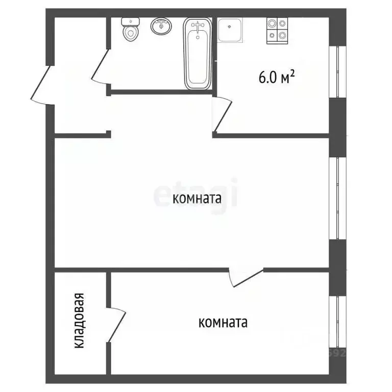 2-к кв. Ярославская область, Ярославль ул. Гоголя, 15 (45.3 м) - Фото 1