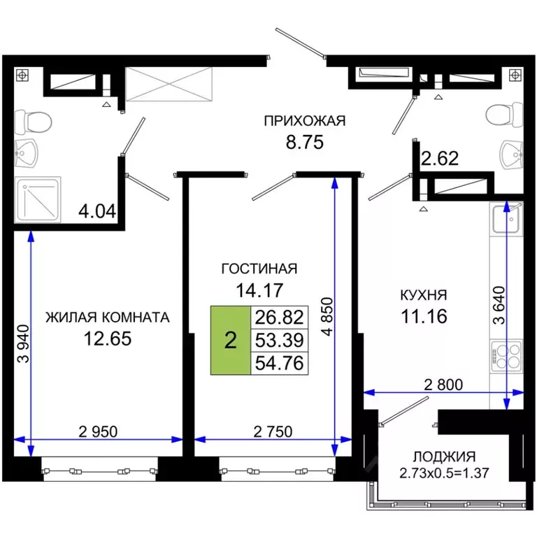 2-к кв. Ростовская область, Ростов-на-Дону Нефтекачка кв-л, Октябрь ... - Фото 0