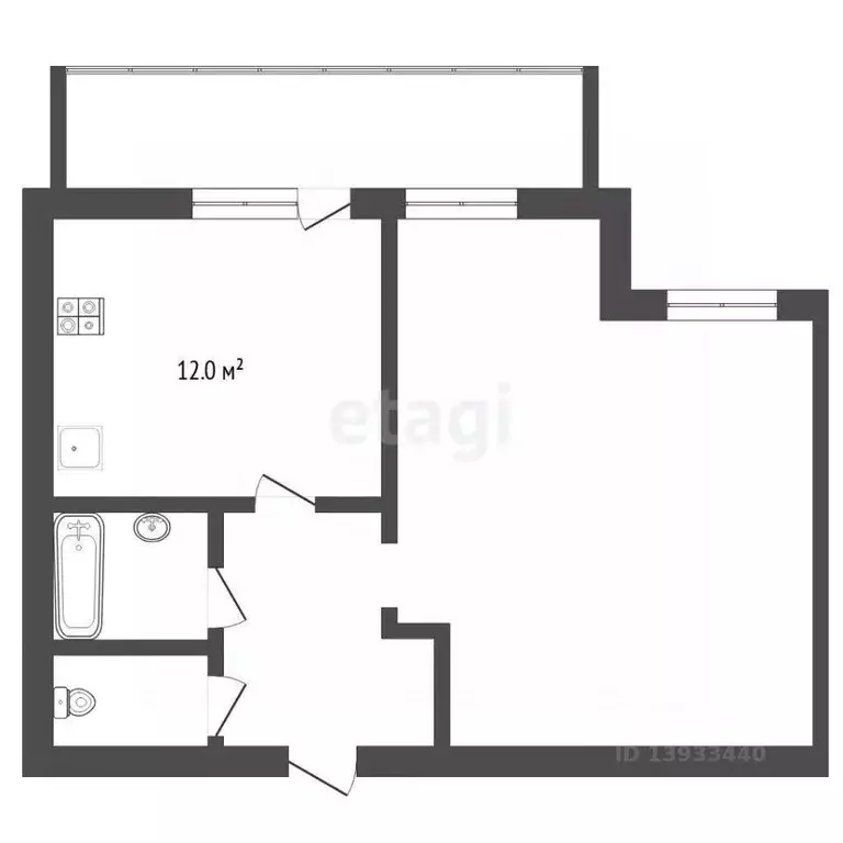 1-к кв. Тюменская область, Тюмень Микрорайон мыс, ул. Малиновского, 8 ... - Фото 1