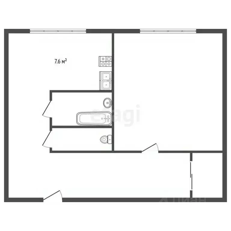 1-к кв. Ленинградская область, Коммунар г. Гатчинский муниципальный ... - Фото 2