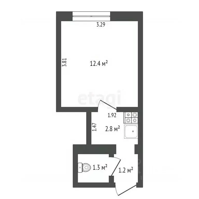 Комната Тюменская область, Тюмень Ткацкий проезд, 8 (17.7 м) - Фото 1