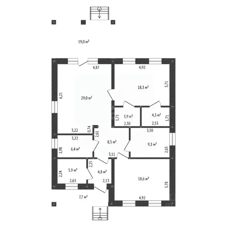 Дом в Башкортостан, Уфимский район, Таптыковский сельсовет, с. ... - Фото 1