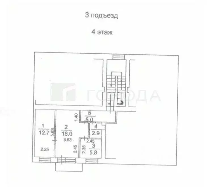 2-к кв. Новосибирская область, Новосибирск Танковая ул., 39 (44.0 м) - Фото 2