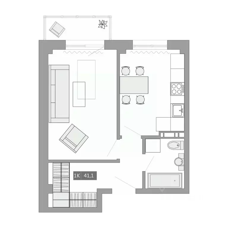 1-к кв. Приморский край, Артем ул. Острякова, 37Б (41.1 м) - Фото 0