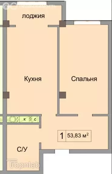 1-комнатная квартира: Нальчик, улица Героя России Т.М. Тамазова, 5 ... - Фото 0