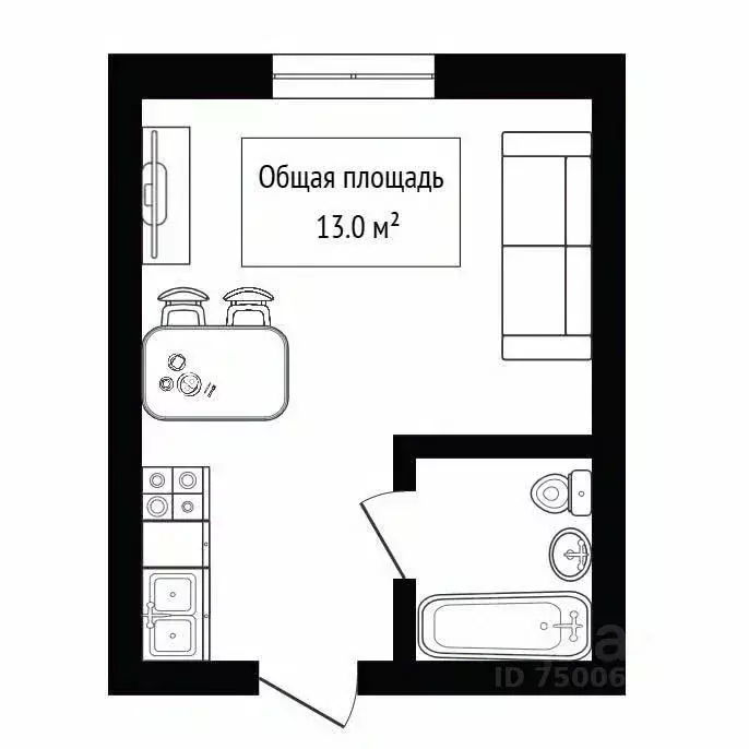 Комната Алтай, Горно-Алтайск Луговая ул. (13.0 м) - Фото 2