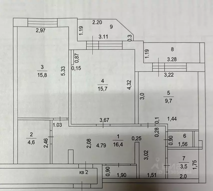 2-к кв. Московская область, Дмитров Гравийная ул., 8 (69.3 м) - Фото 2