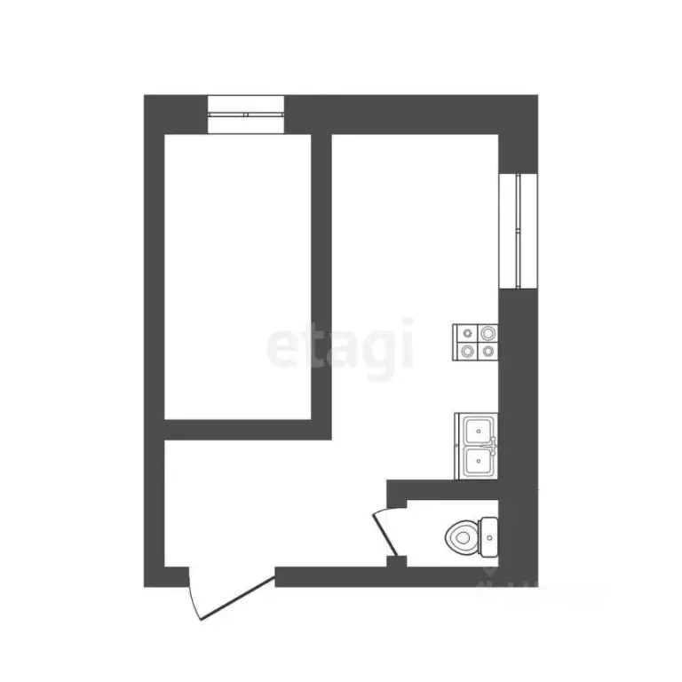 1-к кв. Тюменская область, Тюмень ул. Беляева, 23/1 (22.0 м) - Фото 2