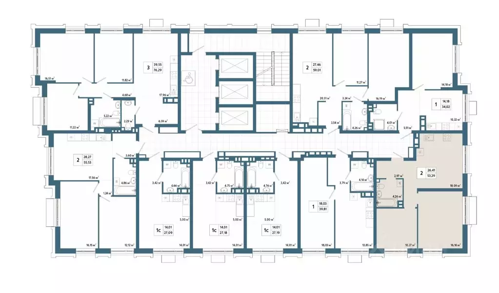 2-к кв. Башкортостан, Уфа 42-й кв-л,  (53.21 м) - Фото 2