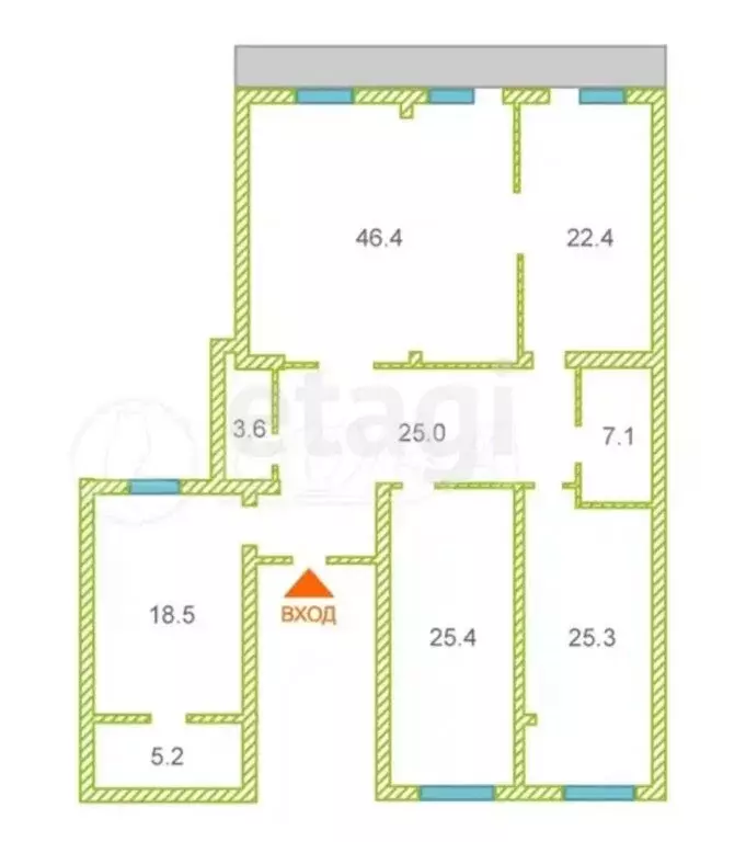 4-комнатная квартира: Махачкала, улица Анвара Аджиева, 6 (174 м) - Фото 1