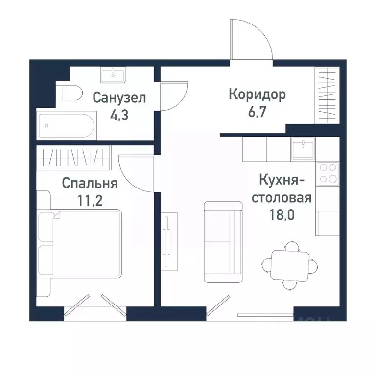 1-к кв. Челябинская область, Челябинский городской округ, пос. ... - Фото 0