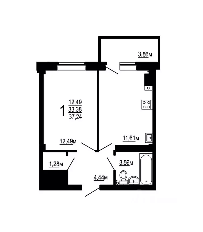 1-к кв. Волгоградская область, Волгоград пос. Ангарский, ул. Бурейская ... - Фото 1