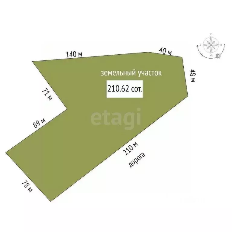 Участок в Саха (Якутия), Якутск ул. Очиченко (210.6 сот.) - Фото 1