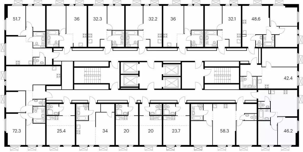 2-к кв. Москва Митинский Лес жилой комплекс, 2.2 (46.2 м) - Фото 1