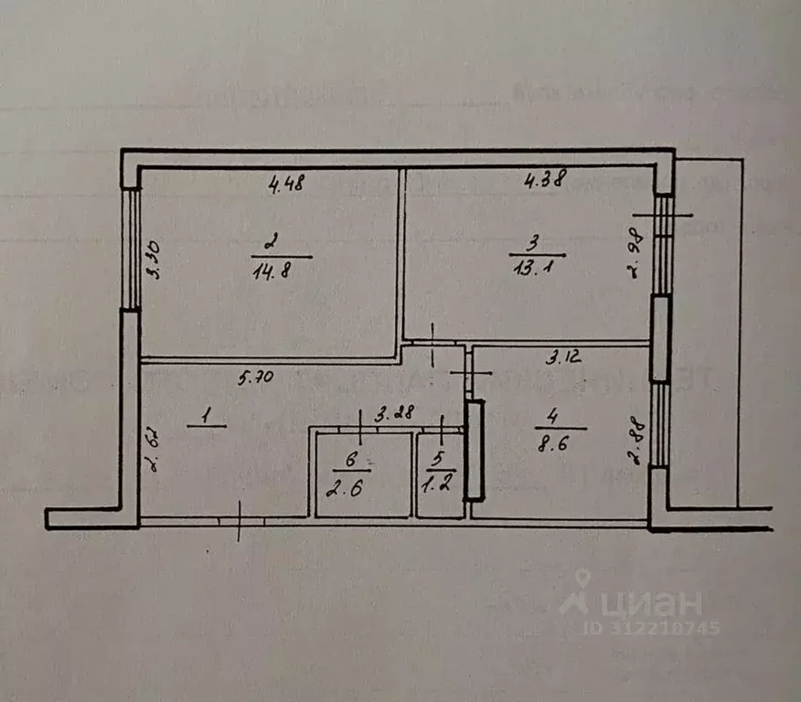 2-к кв. Башкортостан, Салават ул. Губкина, 2Б (52.0 м) - Фото 0