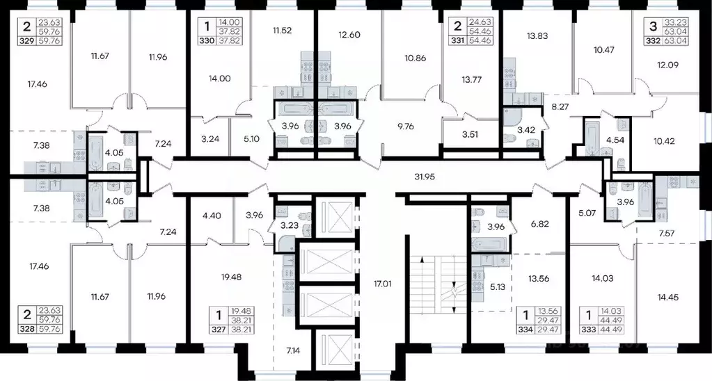 2-к кв. Приморский край, Владивосток ул. Тухачевского, 80 (59.76 м) - Фото 2