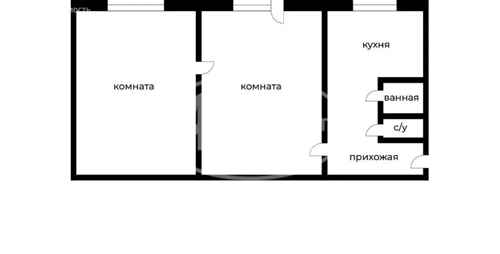 2-комнатная квартира: Лысьва, улица Гайдара, 26 (45 м) - Фото 1
