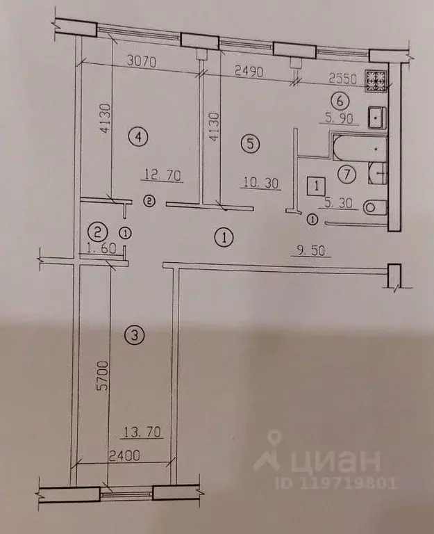 3-к кв. Новгородская область, Великий Новгород ул. Кочетова, 35к3 ... - Фото 1