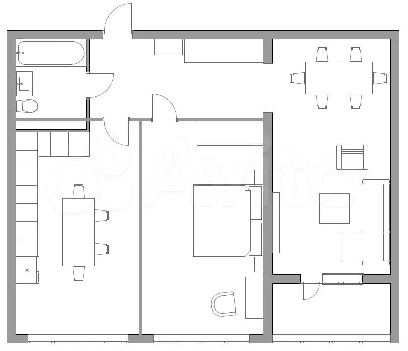 2-к. квартира, 71 м, 3/14 эт. - Фото 0