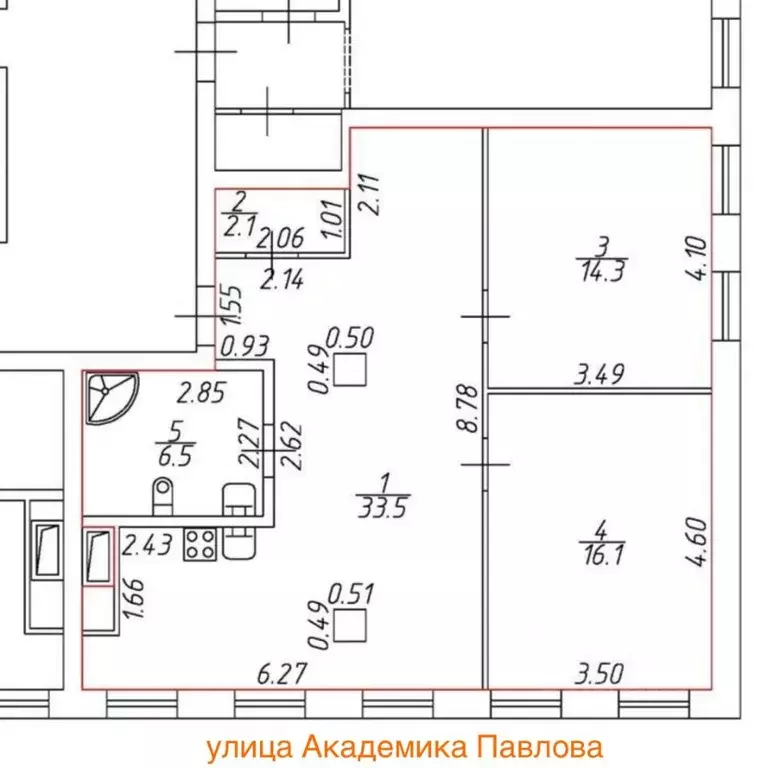 Офис в Санкт-Петербург ул. Академика Павлова, 7 (73 м) - Фото 1