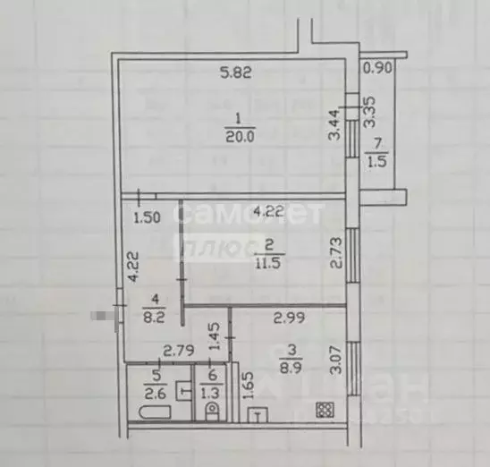 2-к кв. Татарстан, Нижнекамск ул. Менделеева, 13А (52.5 м) - Фото 2