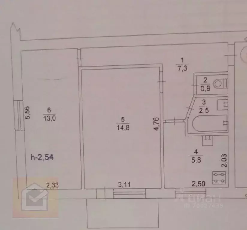 2-к кв. Севастополь ул. Генерала Жидилова, 4 (44.0 м) - Фото 1