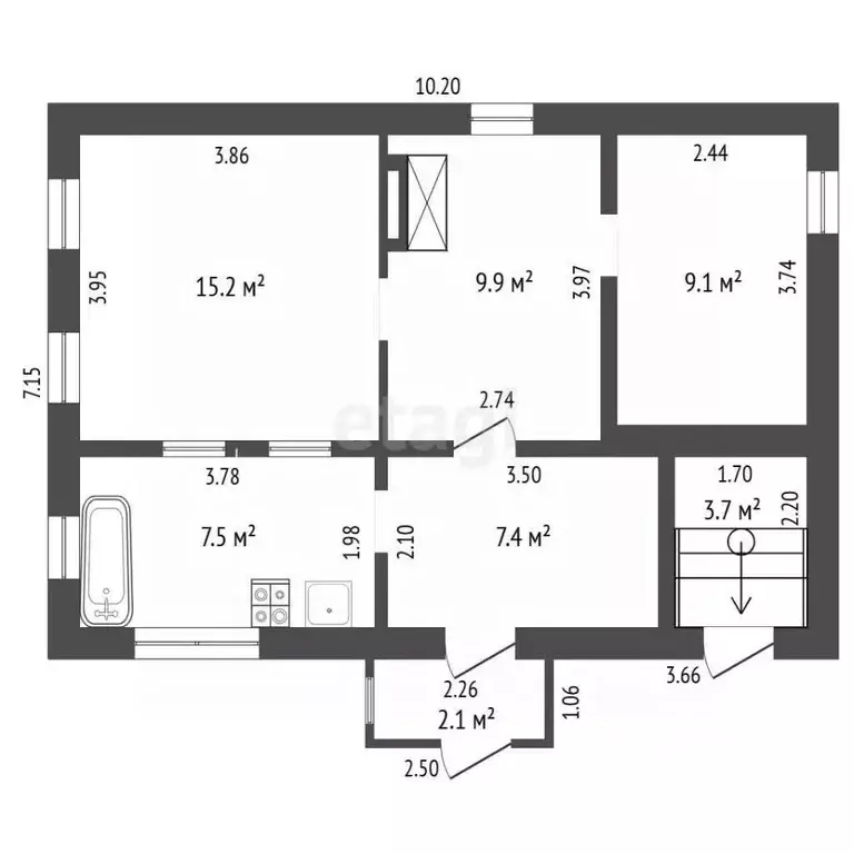 Дом в Ростовская область, Усть-Донецкий район, Апаринский хут. ... - Фото 2