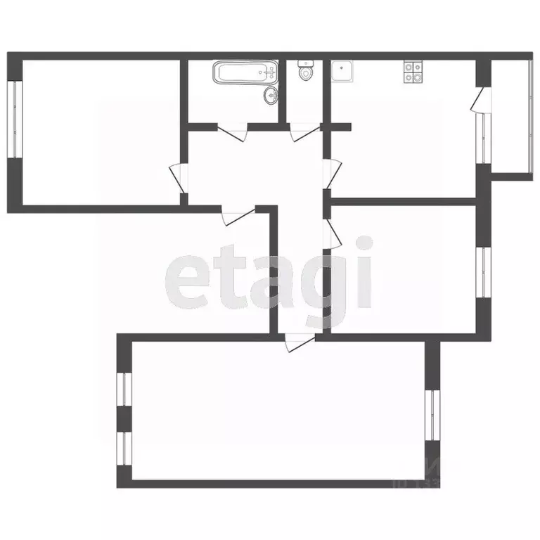 3-к кв. Тверская область, Тверь ул. Зинаиды Коноплянниковой, 85 (85.0 ... - Фото 1