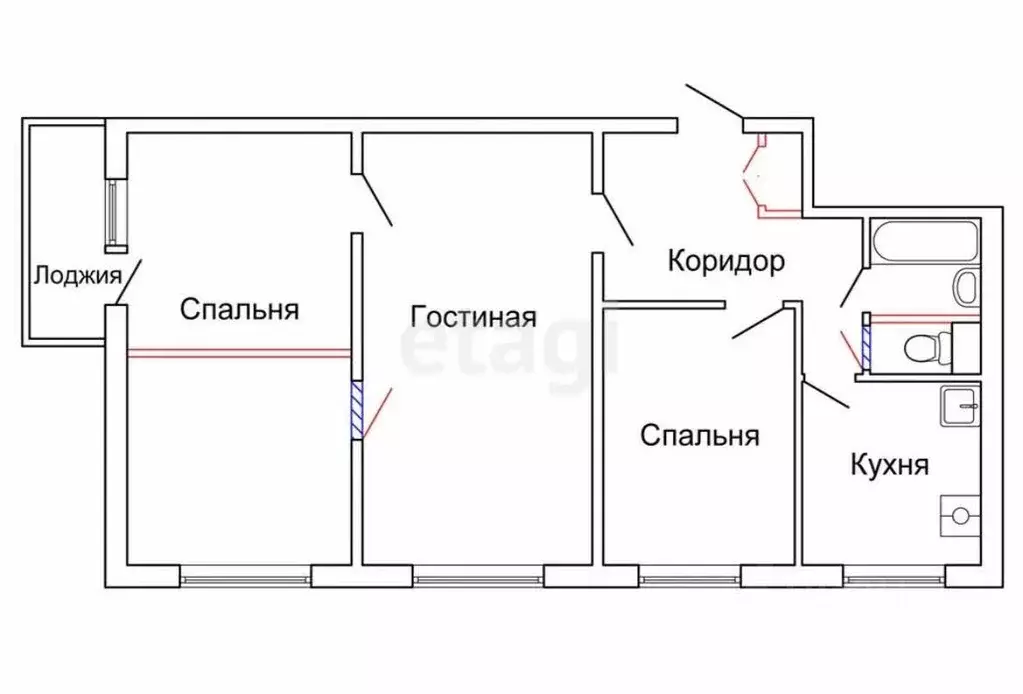 4-к кв. Костромская область, Кострома Якиманиха мкр, 8 (58.0 м) - Фото 0