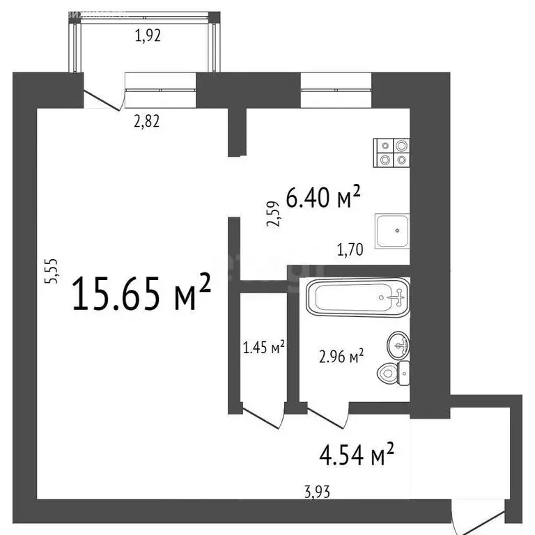 1-комнатная квартира: Ульяновск, улица Ефремова, 47 (31.6 м) - Фото 1