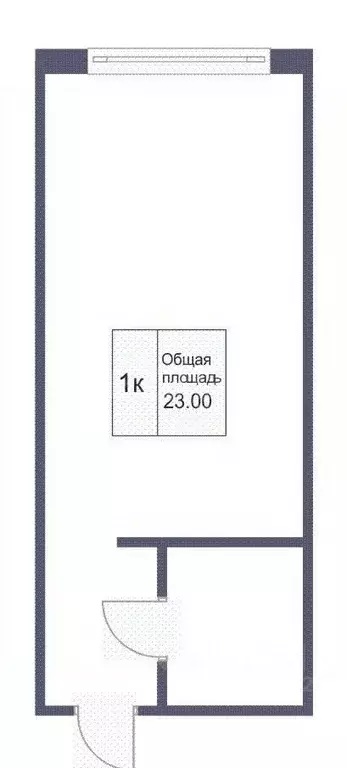 Студия Кемеровская область, Кемерово Космическая ул., 18 (23.1 м) - Фото 2