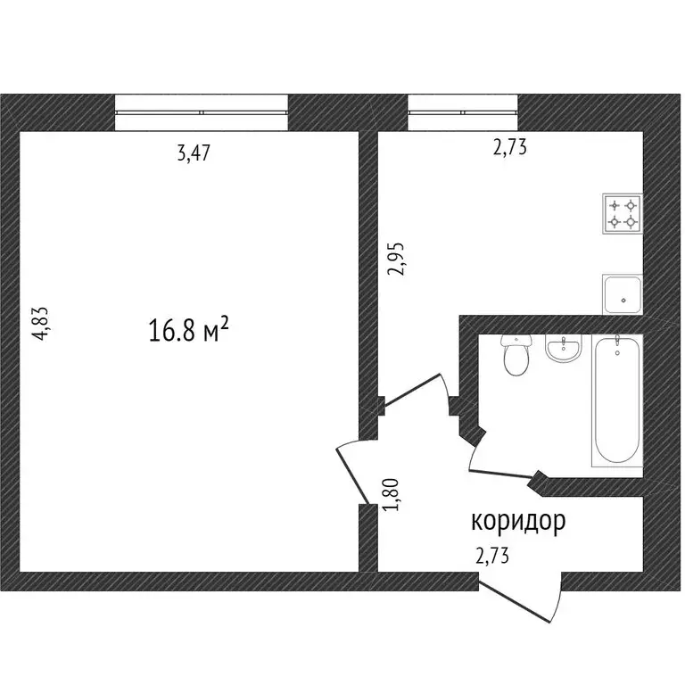 1-комнатная квартира: Пенза, улица Воронова, 12 (33 м) - Фото 0
