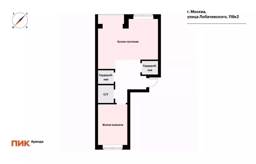1-к кв. Москва ул. Лобачевского, 118к2 (71.7 м) - Фото 2