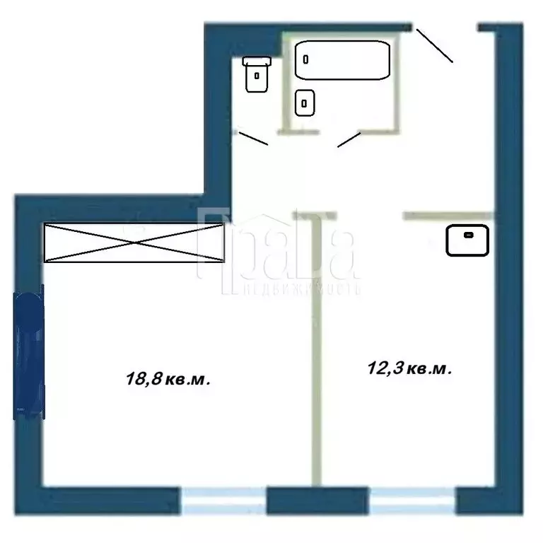 1-комнатная квартира: Красноярск, улица Дубровинского, 110В (42.2 м) - Фото 1