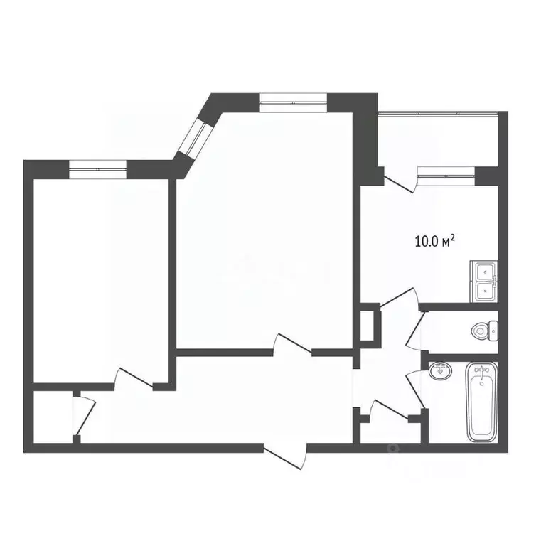 2-к кв. Ямало-Ненецкий АО, Новый Уренгой Юбилейный мкр, 3/3А (60.9 м) - Фото 1