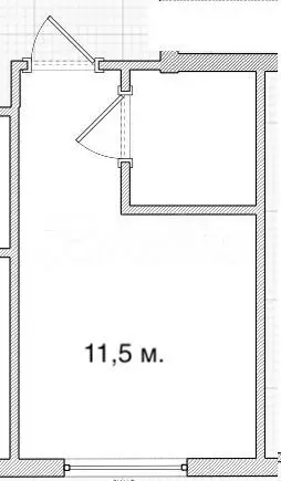 Квартира-студия, 11,5 м, 1/1 эт. - Фото 0