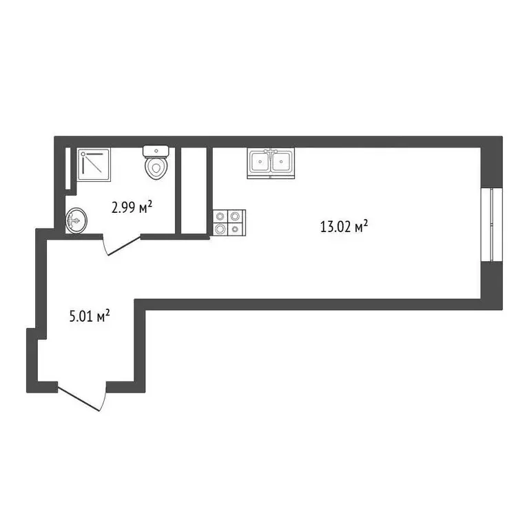 Квартира-студия: Воронеж, улица Антонова-Овсеенко, 35С (21.02 м) - Фото 1