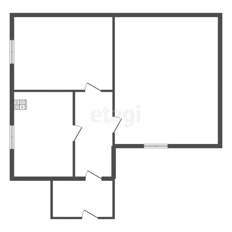 2-комнатная квартира: село Тарутино, Школьная улица, 17 (36.9 м) - Фото 1