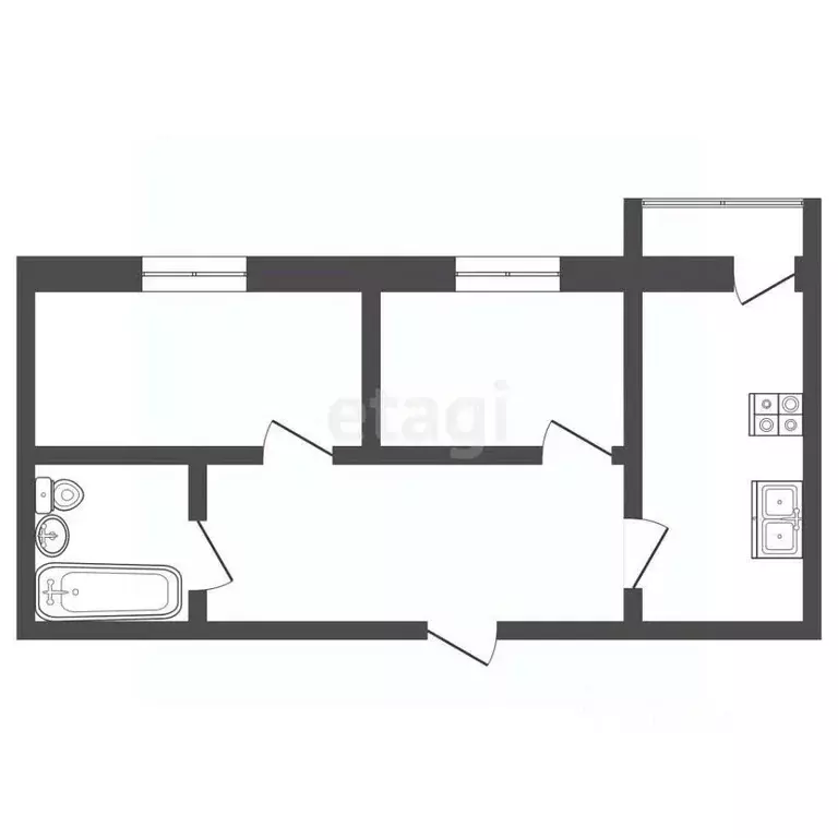 2-к кв. Ростовская область, Ростов-на-Дону ул. Берберовская, 15с3 ... - Фото 1