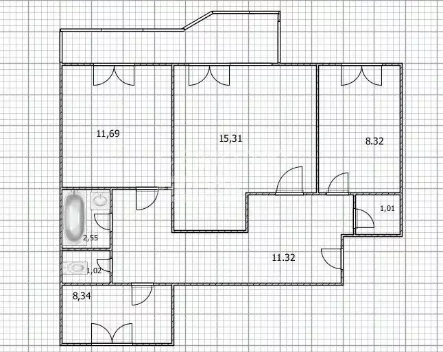 3-к кв. Ульяновская область, Ульяновск Самарская ул., 17 (59.6 м) - Фото 2