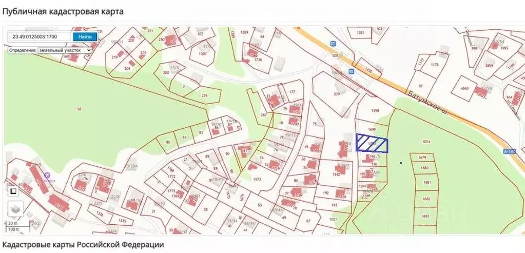 Участок в Краснодарский край, Сочи Культурное Уч-Дере мкр, ул. Семашко ... - Фото 1