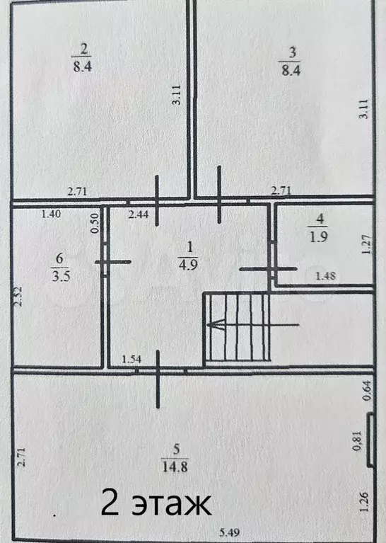 дом 93,2 м на участке 6 сот. - Фото 1