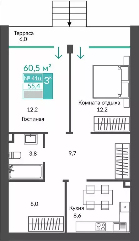 3-к кв. Крым, Алушта муниципальный округ, с. Виноградное ул. Сусловой, ... - Фото 2