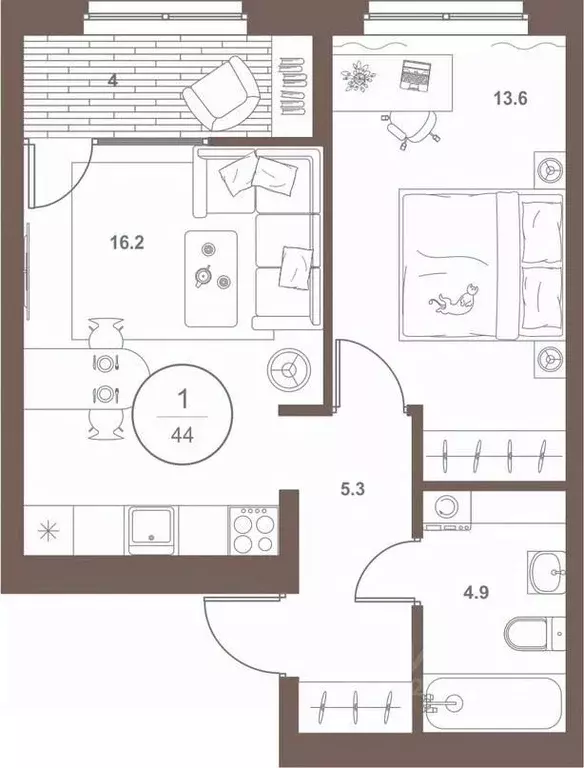 1-к кв. Пензенская область, Пенза Арбеково жилрайон, Дальнее Арбеково ... - Фото 2