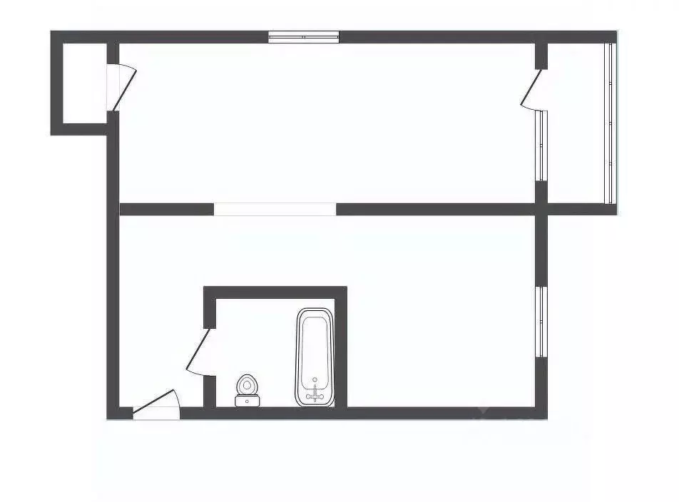1-к кв. Кемеровская область, Прокопьевск просп. Гагарина, 33 (32.6 м) - Фото 1