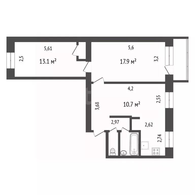 3-к кв. Иркутская область, Иркутск Академическая ул., 12А (59.0 м) - Фото 2