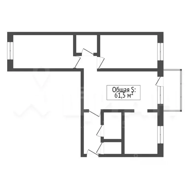 3-к кв. Тульская область, Тула ул. Кирова, 202Б (63.0 м) - Фото 1