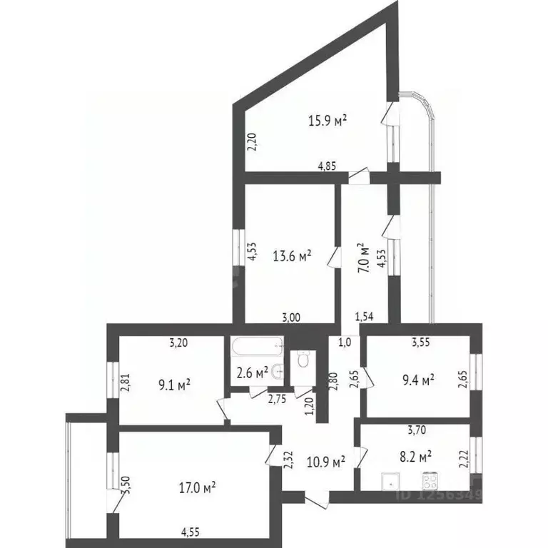 4-к кв. Воронежская область, Воронеж ул. Ломоносова, 115 (104.5 м) - Фото 2