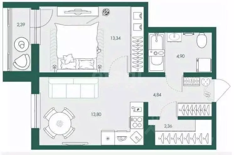 1-к кв. Сахалинская область, Южно-Сахалинск Ново-Александровск п/р, ... - Фото 1