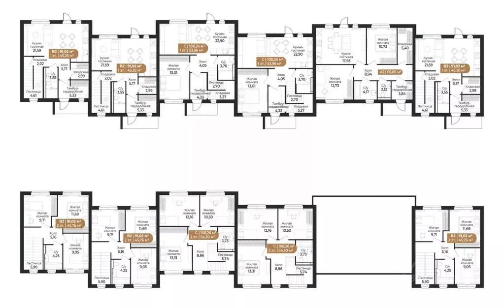 Таунхаус в Ленинградская область, Всеволожск ш. Южное (91 м) - Фото 2